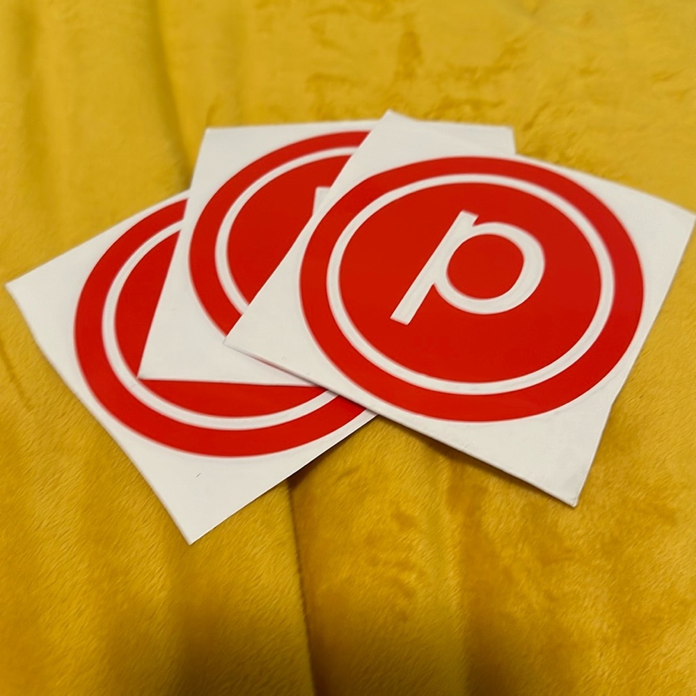 3 PB peel and stick stickers - indoor/outdoor